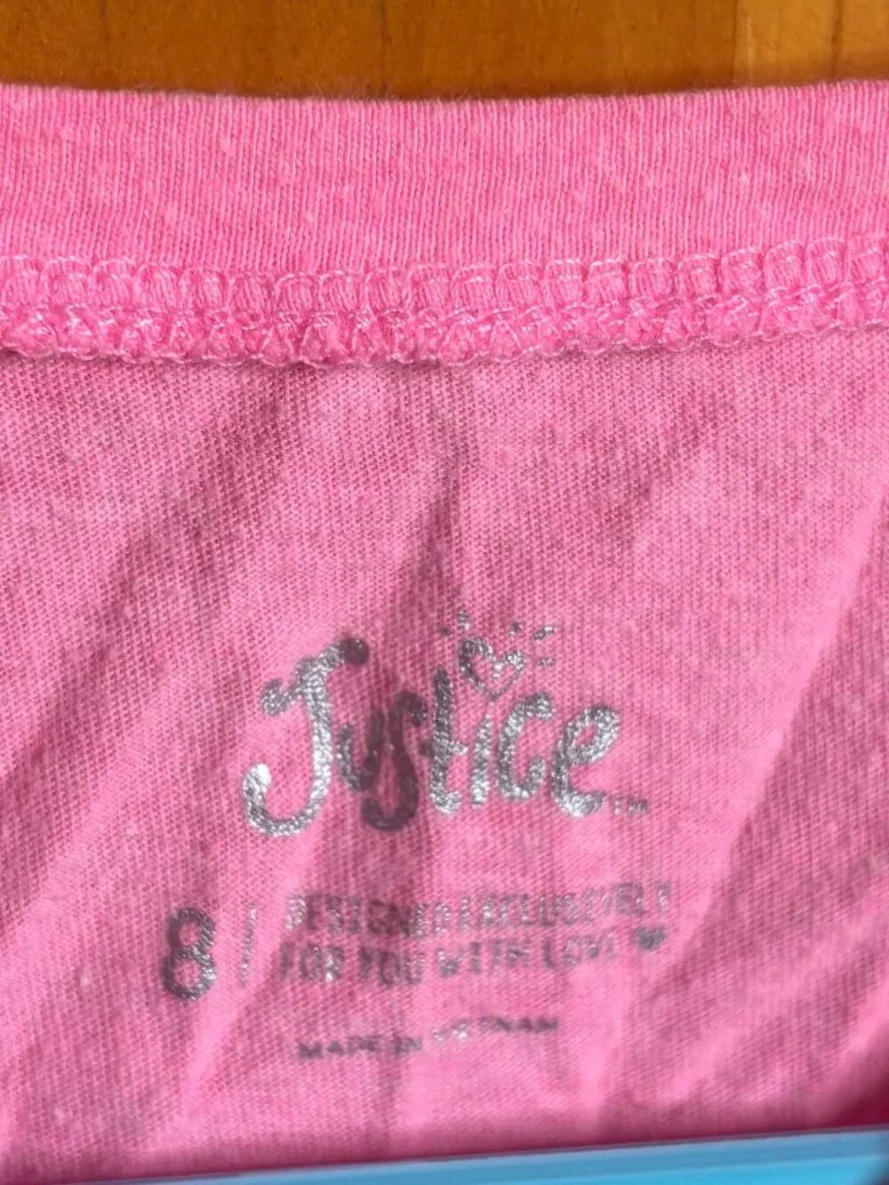 Justice Girls Pink Emoji Rainbow T Shirt (Size 8)